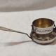 Tea strainer, art deco, silver metal.