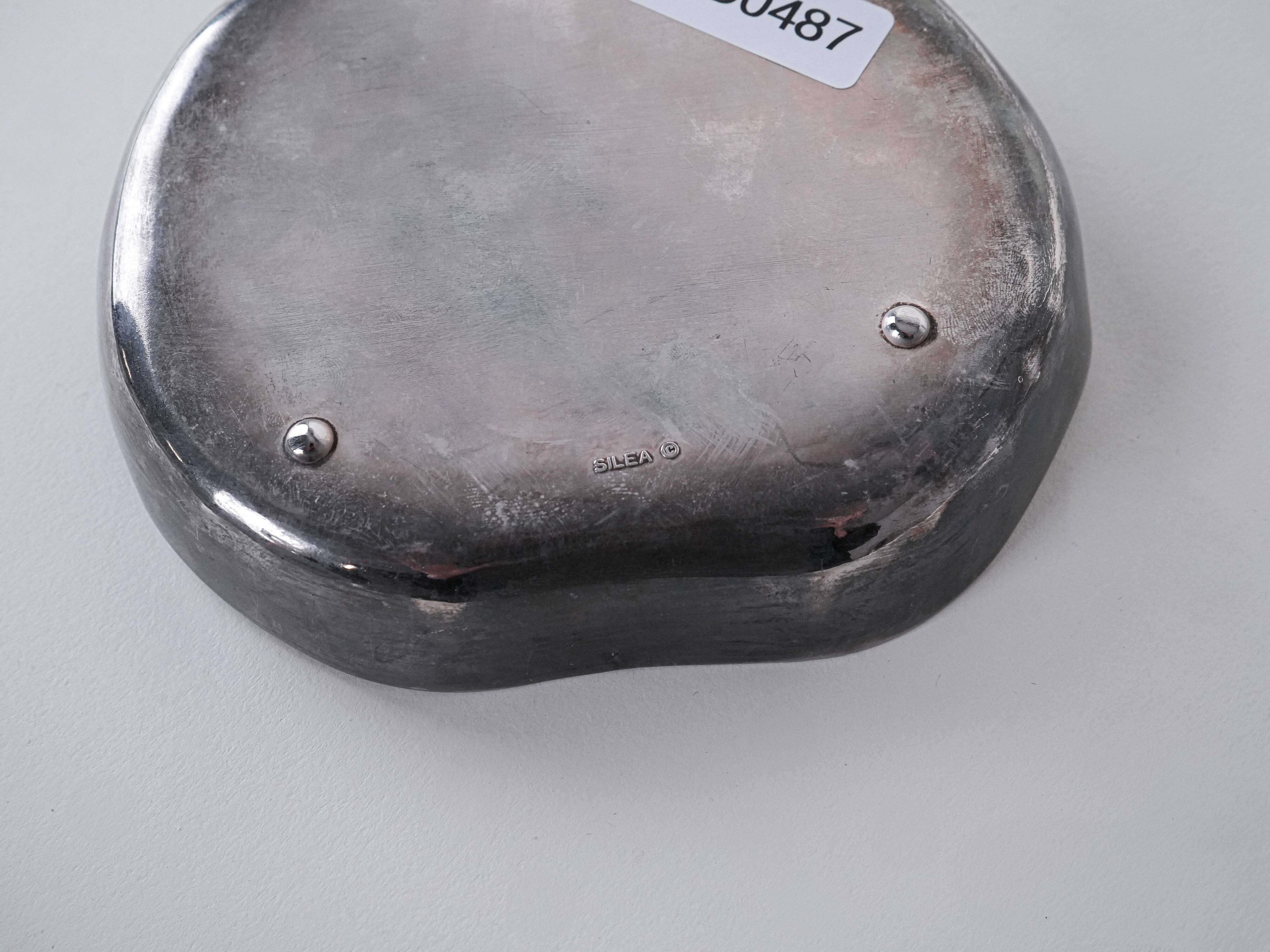 Metal platter, Italian design, 1960s, manufactured by Silea