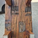 150 cm vintage solid oak rustic brutalist wabi sabi beam coffee table