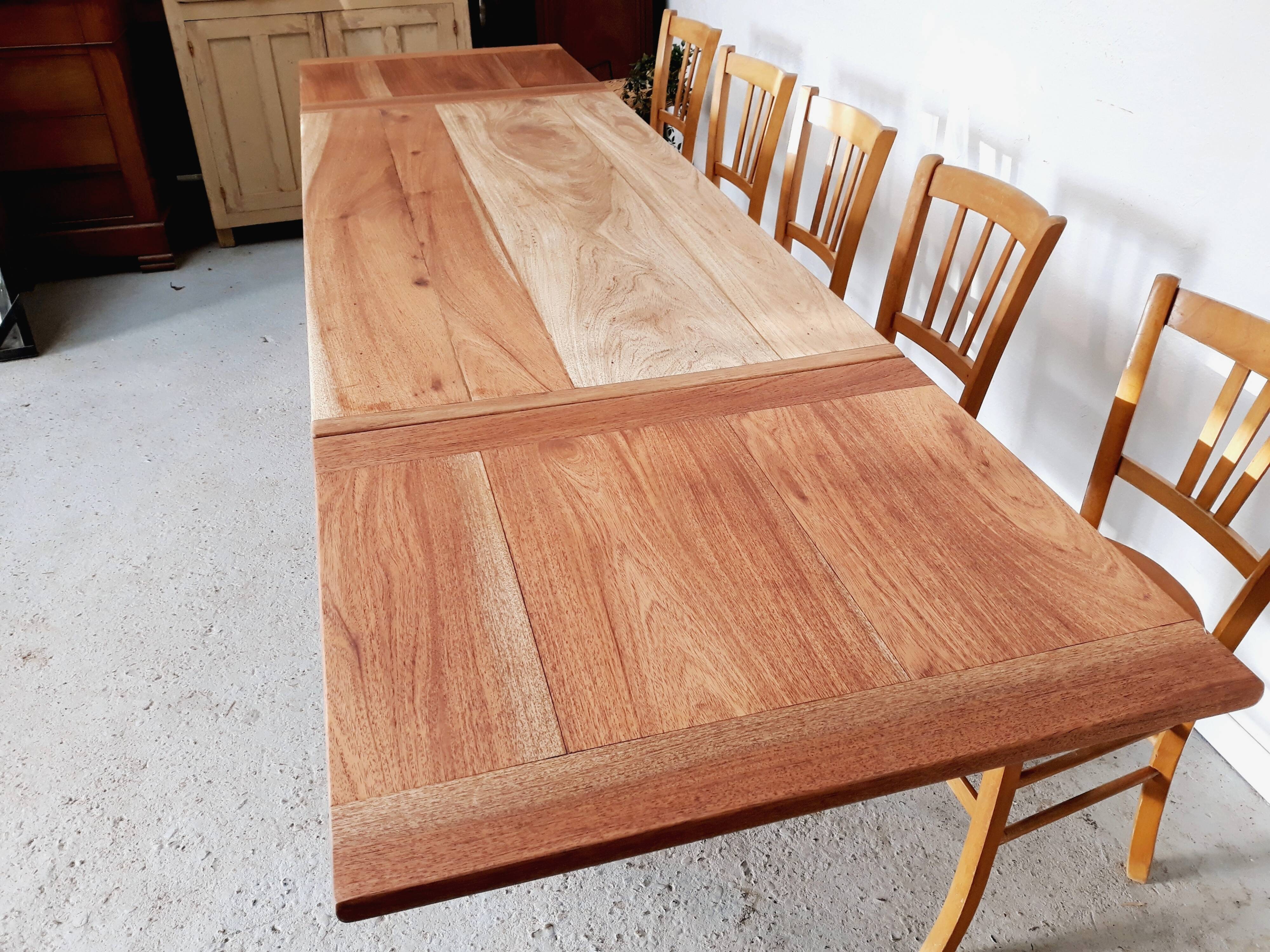Table de ferme avec rallonges 6 à 12 personnes