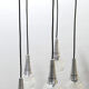 Chandelier suspension waterfall 5 globes Philips 1960-70