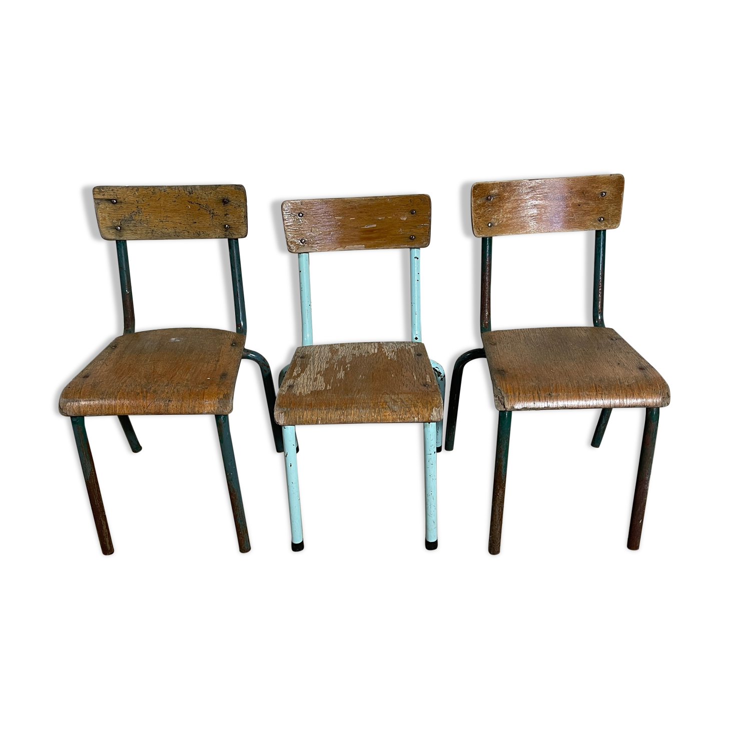 Lot 3 child size school chairs