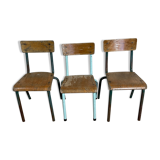 Lot 3 child size school chairs