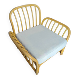 Rattan armchair from Maison Maugrion