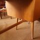 Oak-plated desk and formica 60s/70s