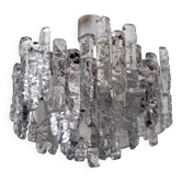 Chandelier en verre de glace Kalmar, Autriche, années 1970