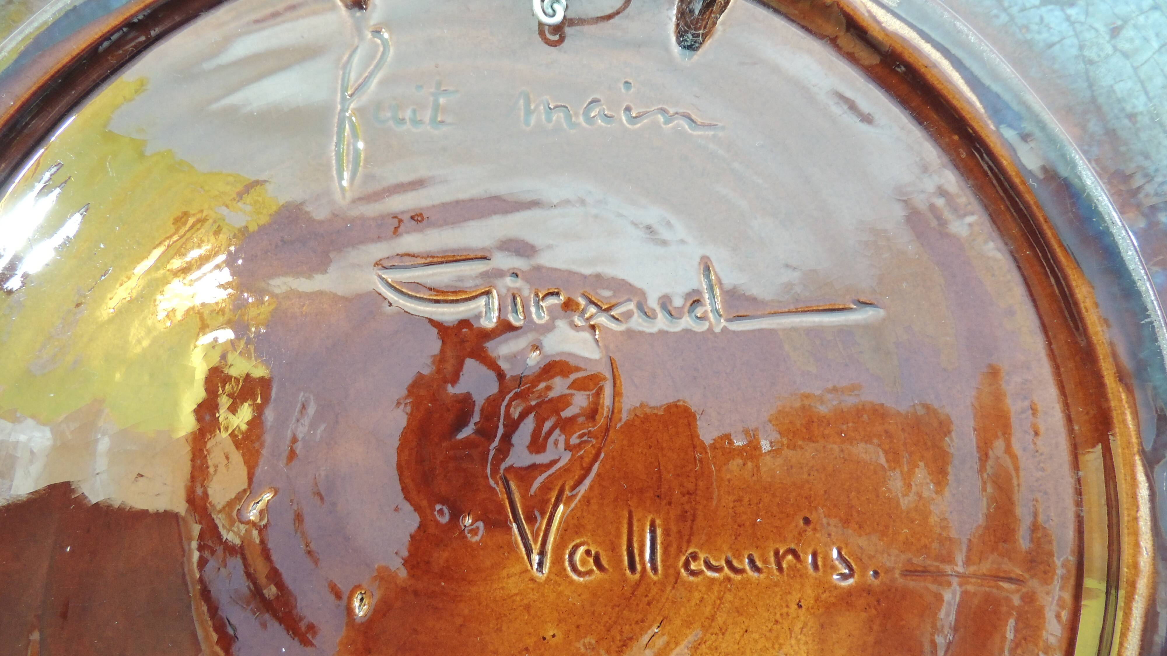 Magnificent "Soleil" dish Louis Giraud / Vallauris / Vintage