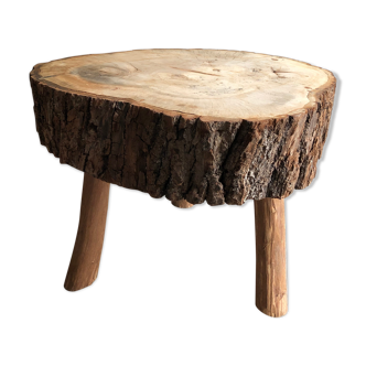 Table basse tripode tronc d’arbre