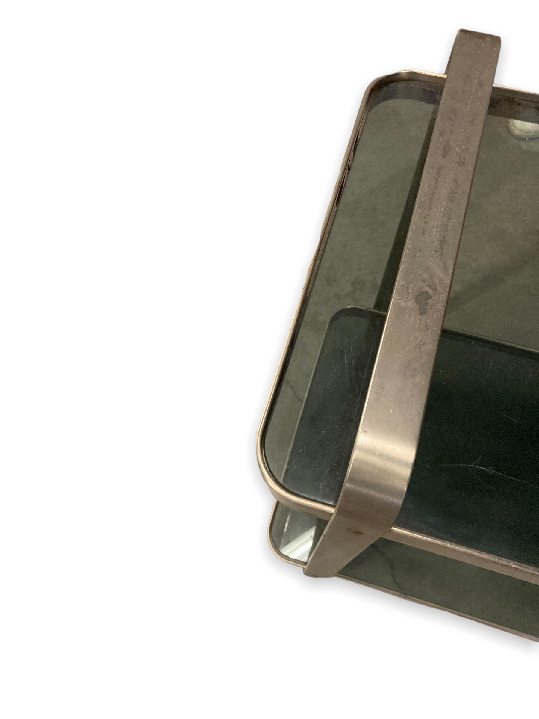 Design service 1960s brushed steel and glass