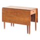 Vintage table with two folding leaves. Solid oak wood. France, 1940s