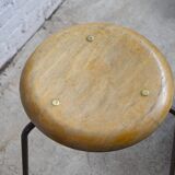 Set of 3, Early Tripod Dot Stool Arne Jacobsen by Fritz Hansen, 1960s