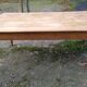 Cherry farm table, turned legs, 2 extensions