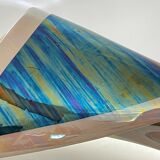 Iridescent free-form sculptural ceramic vase