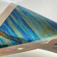 Iridescent free-form sculptural ceramic vase