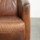 Fauteuil aviateur en cuir de vachette de couleur cognac