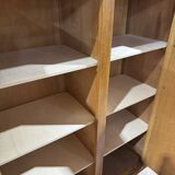 Armoire vintage en rotin et chêne