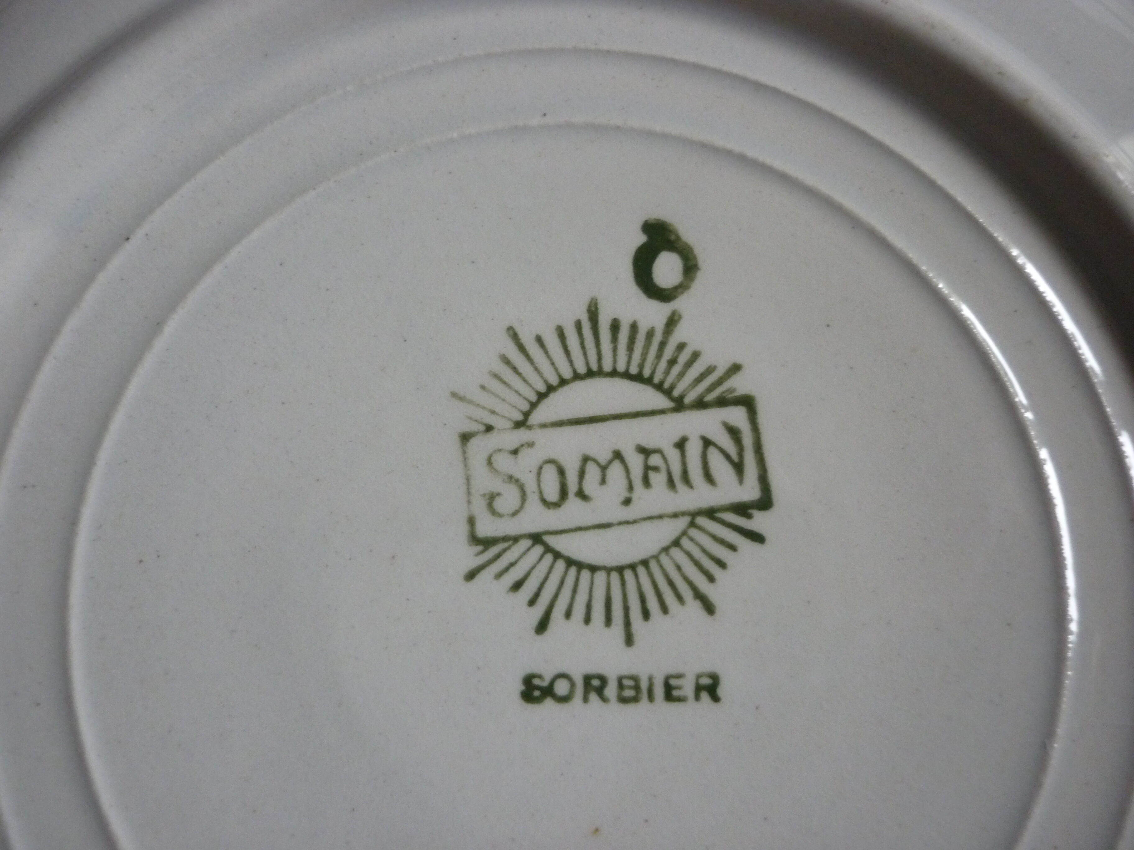 Set of 4 plates earthenware somain, RIM fruit slushie