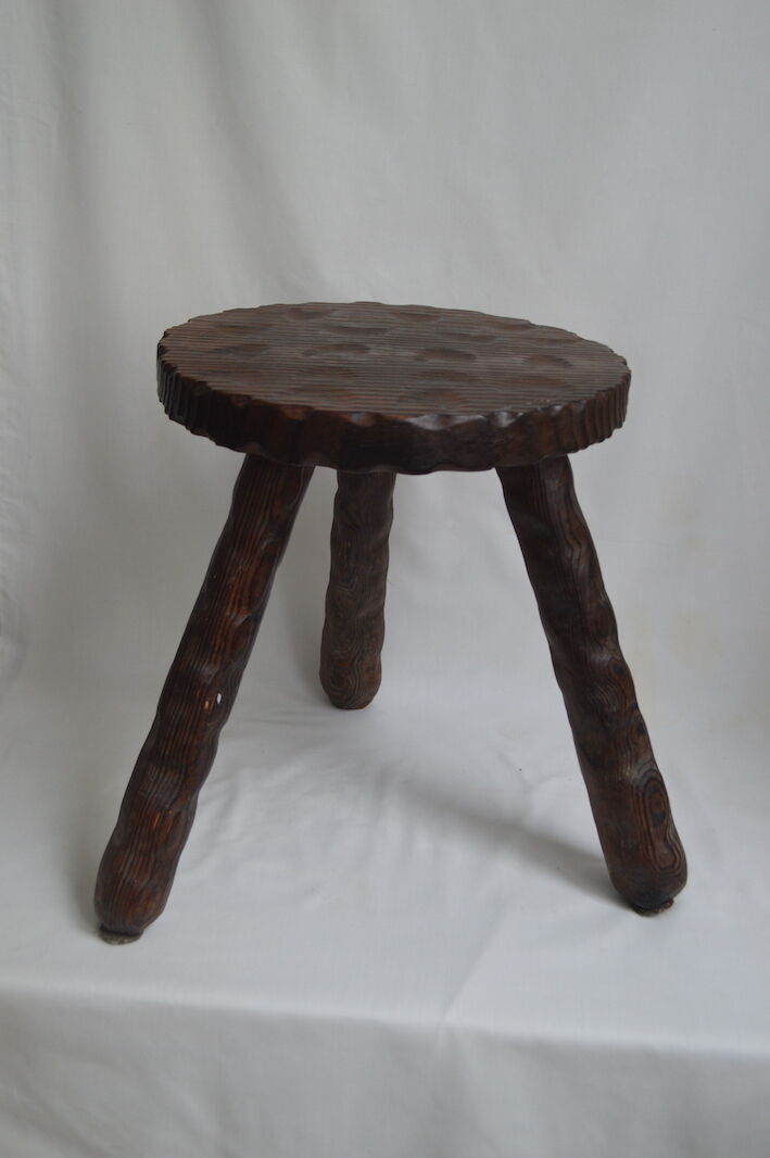 Wooden tripod stool