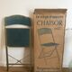 Chaise pliante vintage Chaisor en velours bleu