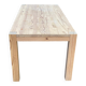 Table à manger rénovée en pin massif style scandinave brutaliste des années