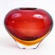 Murano glass heart vase