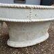 French cast iron oval jardinière planter white