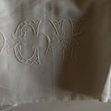 19th century pillowcase embroidered with complex days