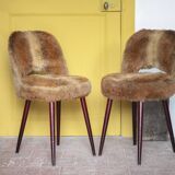 Pair of Moumoute chairs in Baumann style, vintage chairs, retro chair