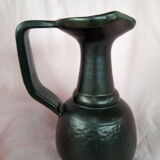 Black ceramic pitcher Vallauris by Lunetta