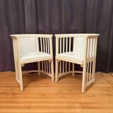 Pair of armchairs designed by Josef Hoffmann for Cabaret Fledermaus, Austri