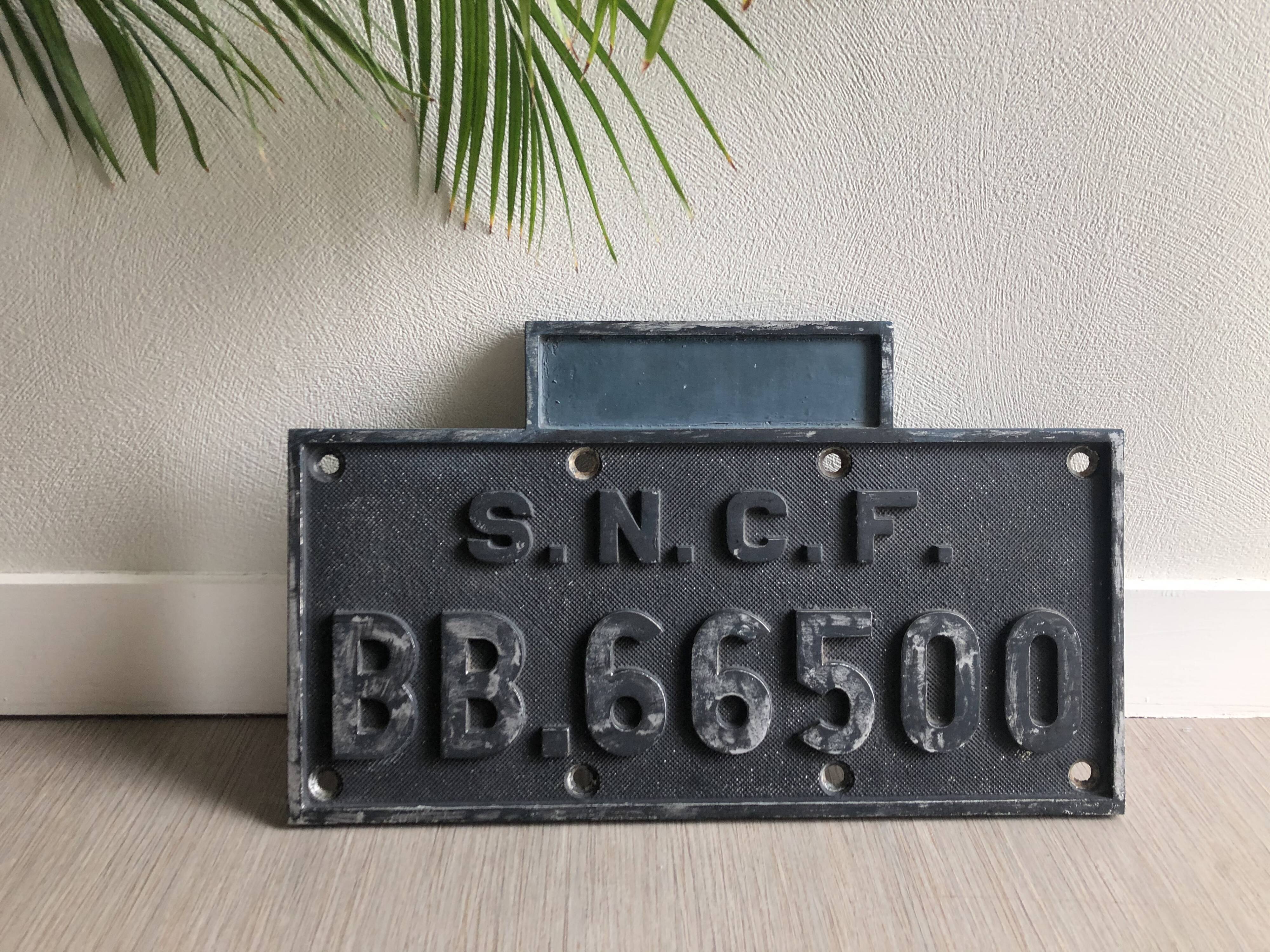 Former SNCF locomotive plate