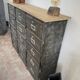 Renovated metal furniture with 15 roneo flaps.