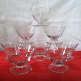 8 crystal champagne coupes