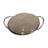 Set in marble of Carrara with silver metal handles