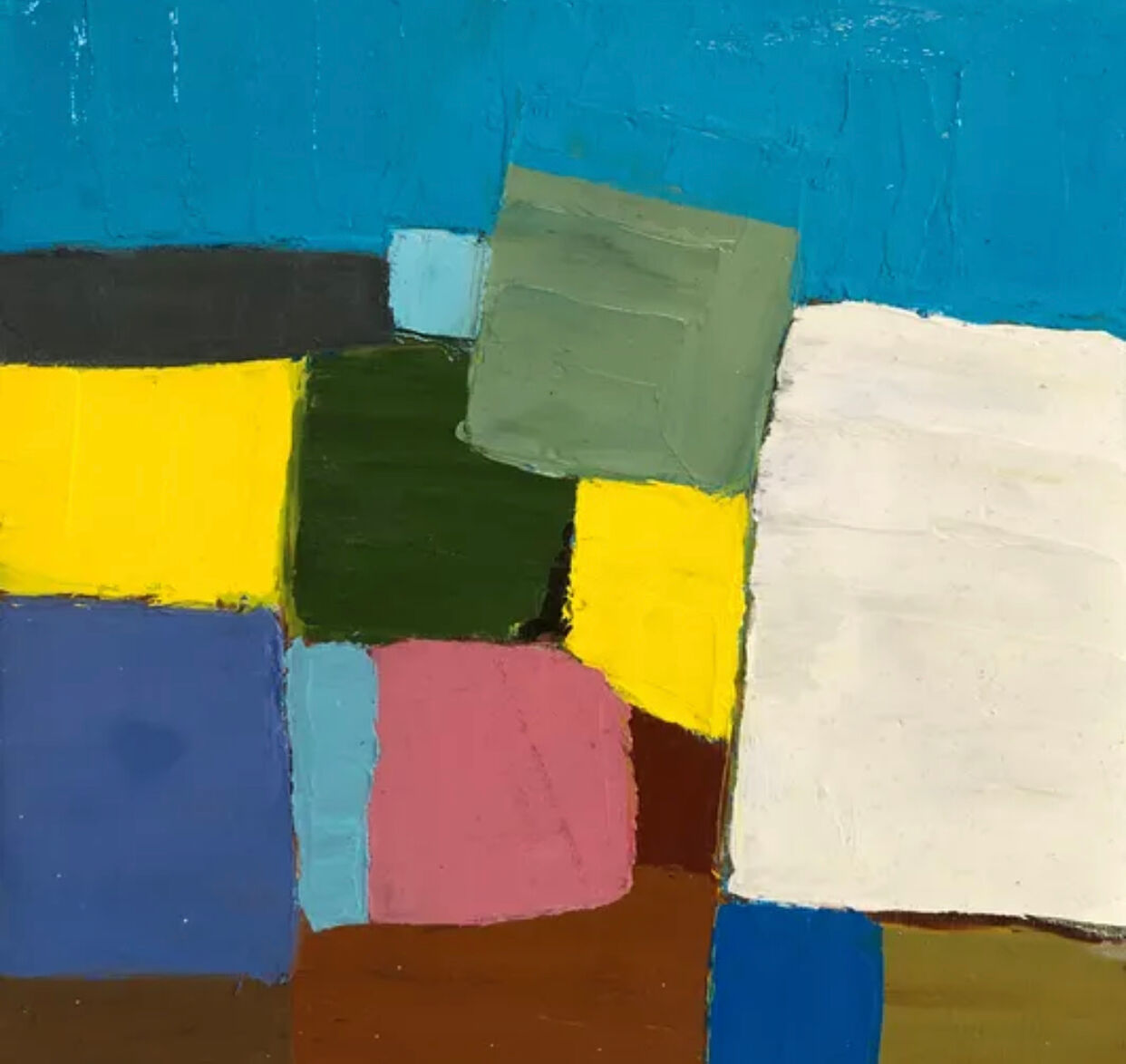 Tableau huile au couteau abstrait contemporain