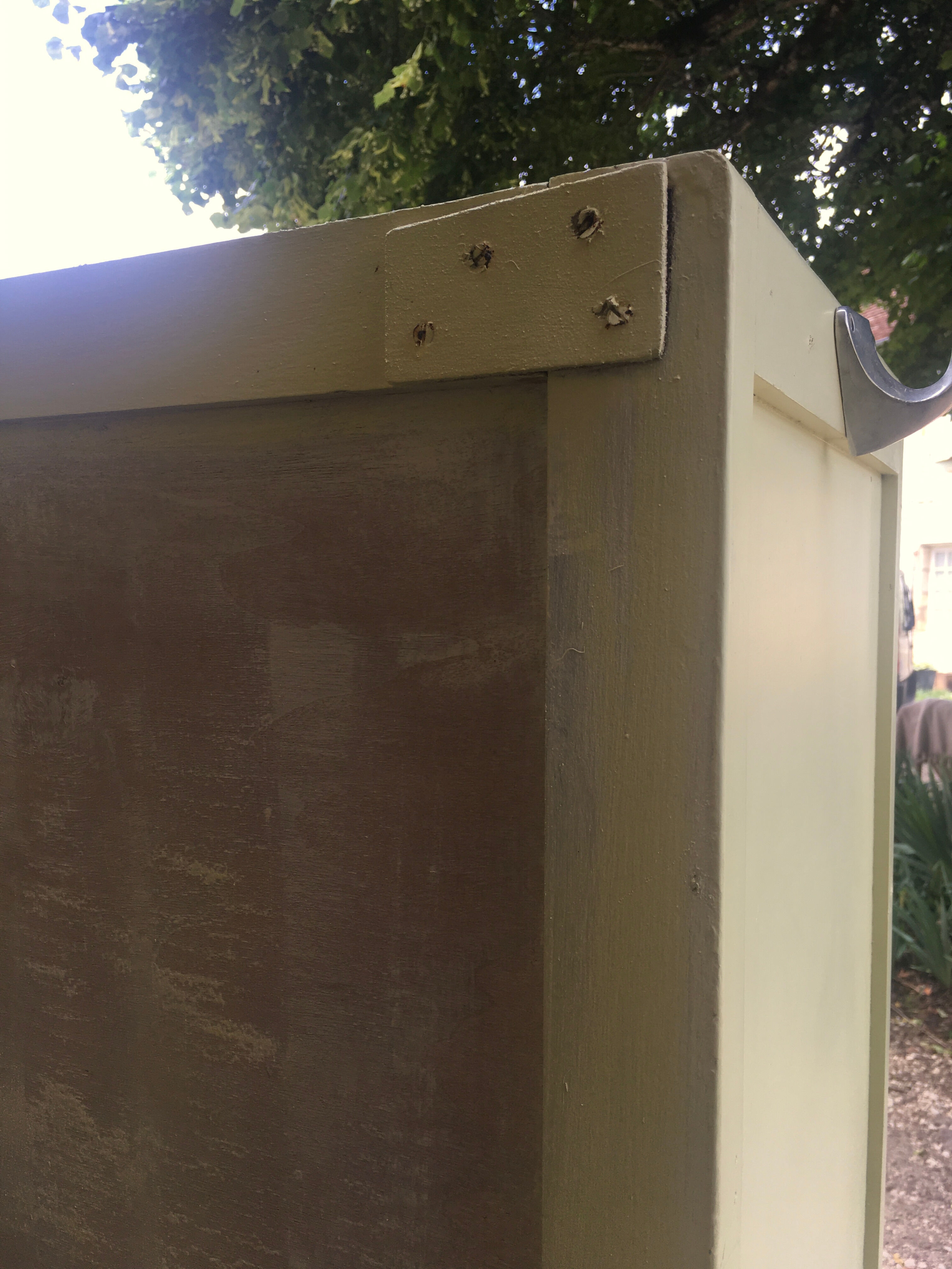 Parisian yellow wooden wardrobe