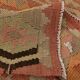 Turkish Vintage Kilim Rug: Shades Of Red Brown Handmade Wool Rug 160x417Cm