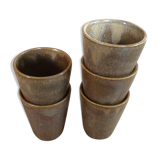 Series of 5 sandstone cups