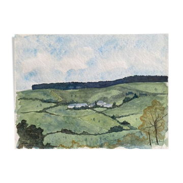 Table "surroundings of orcival" (puy de dôme) jean-francois devaliere (1926-2021)