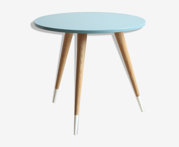 Table basse tripode pieds compas revisitée