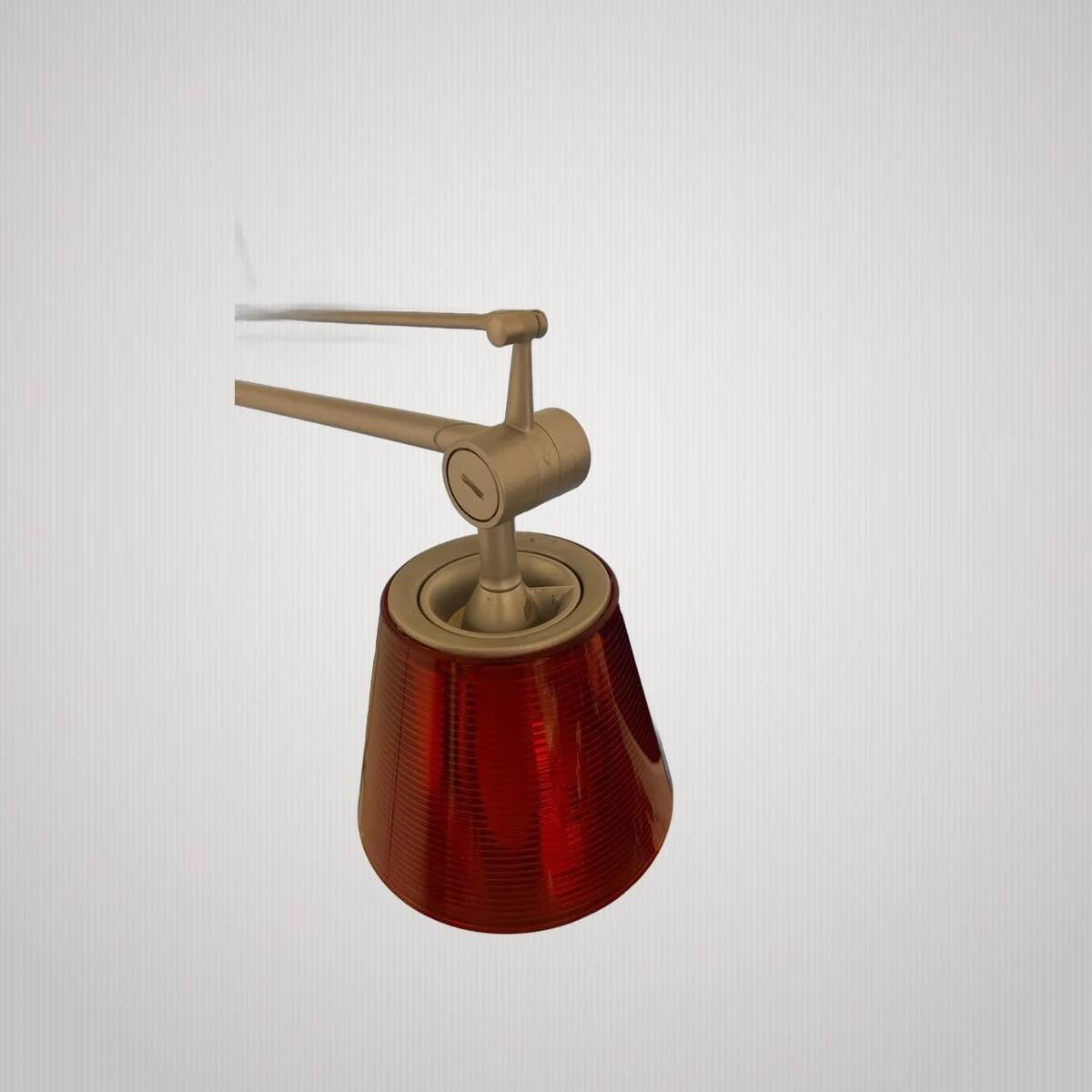 Philippe Starck Archimoon K lamp for Flos 1998 with red collar.