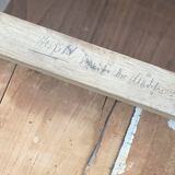 Side table in patinated wood