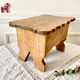 Small vintage wooden chest bench
