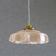 Pale pink opaline hanging lamp delivered with cable and new brass socket