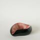 Vide-poche en céramique, forme libre, noir et rose, 1970
