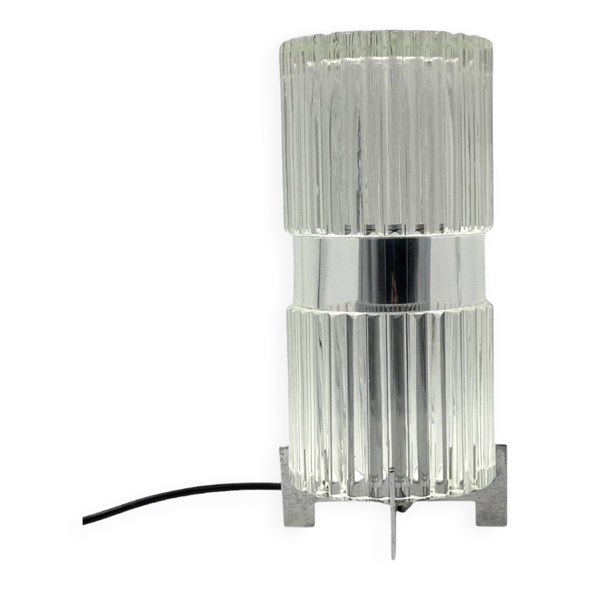 Glass table lamp, Fidenza Vetraria Italy 1970s