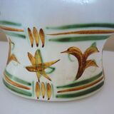 Zoomorphic ceramic pitcher vase from the 60s, signed Helguen Keraluc Quimper