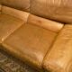 2-seater natural leather sofa from 1970
