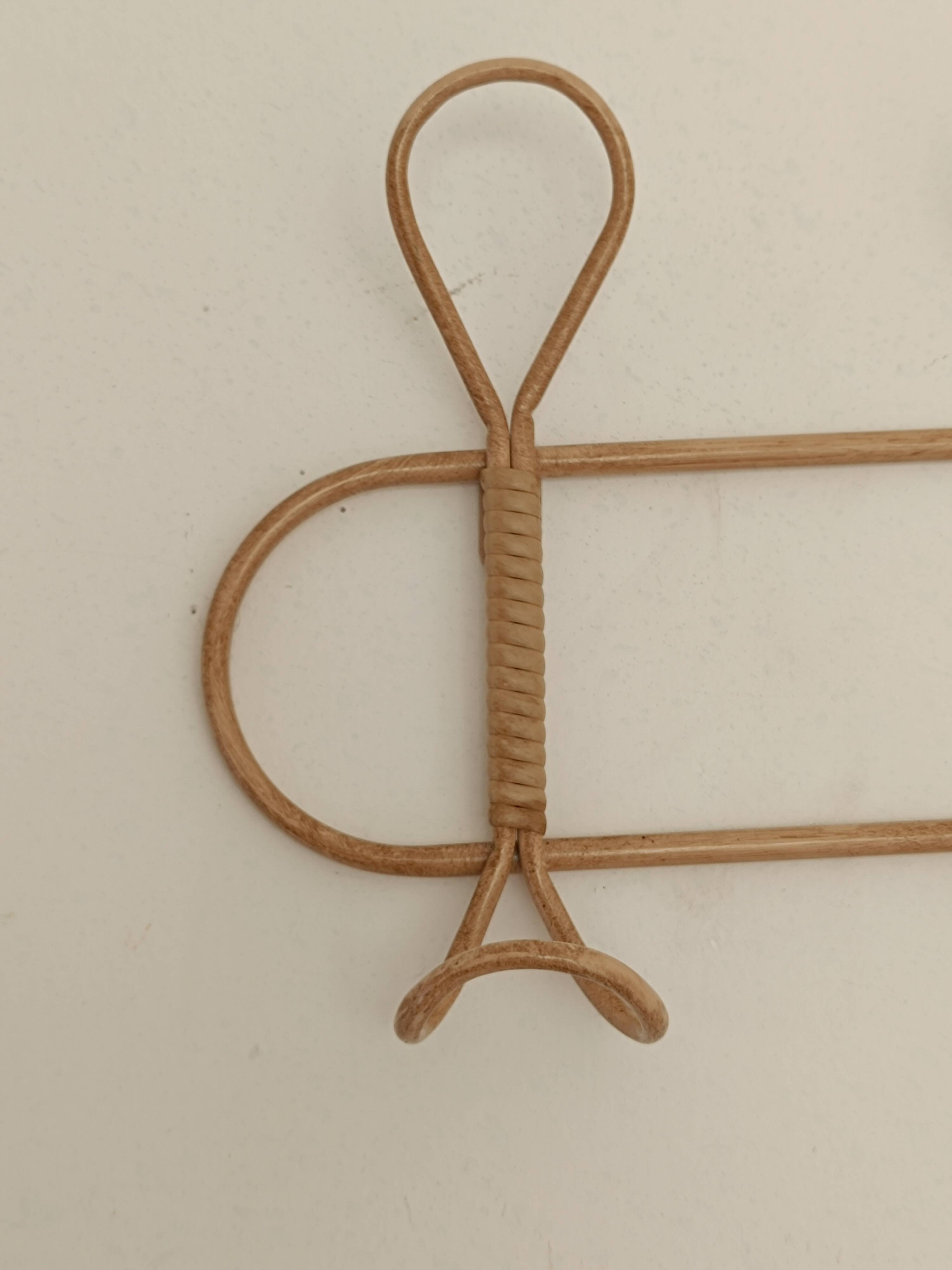 Wall-mounted coat rack imitation wicker