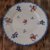 Dessert plates Sarreguemines décor Flowers of Alsace